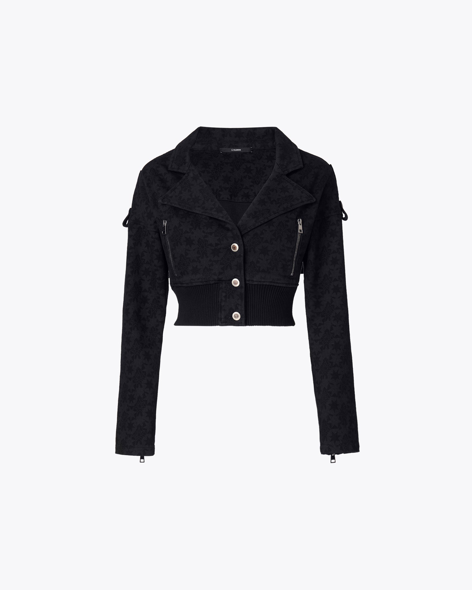 CROPPED JACKET IN BLACK DENIM – G|Forever
