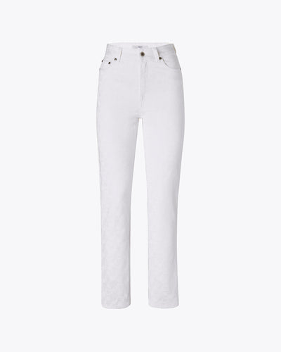 WHITE SLIM FIT DENIM PANTS