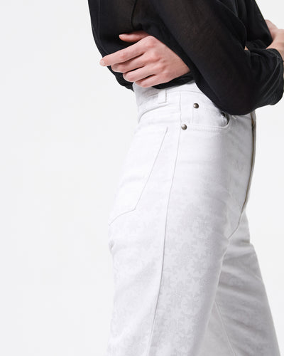 WHITE SLIM FIT DENIM PANTS