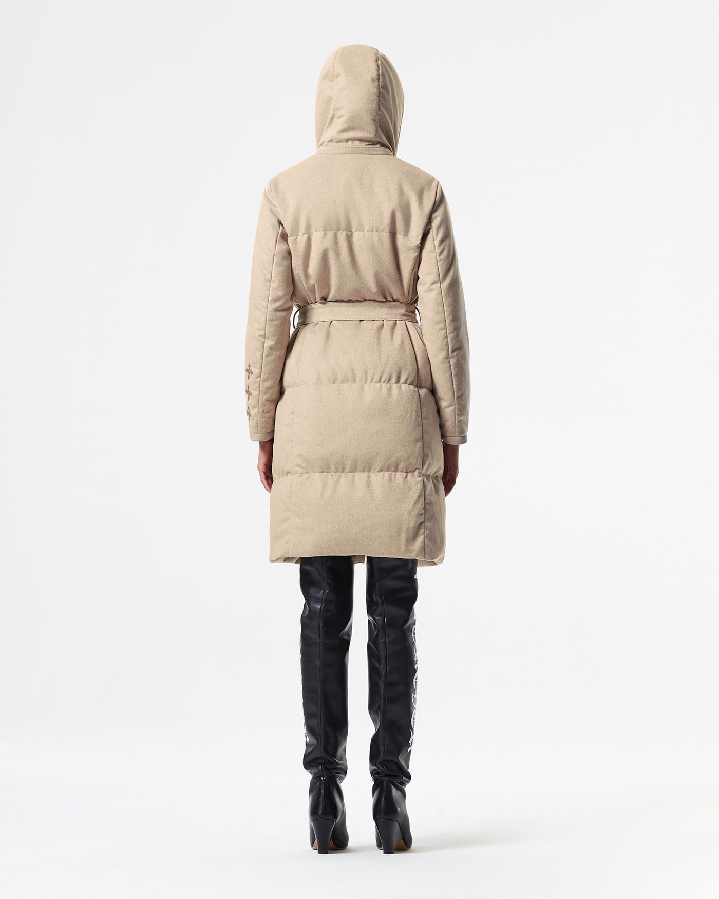 KNEE-LENGTH CASHMERE PARKA