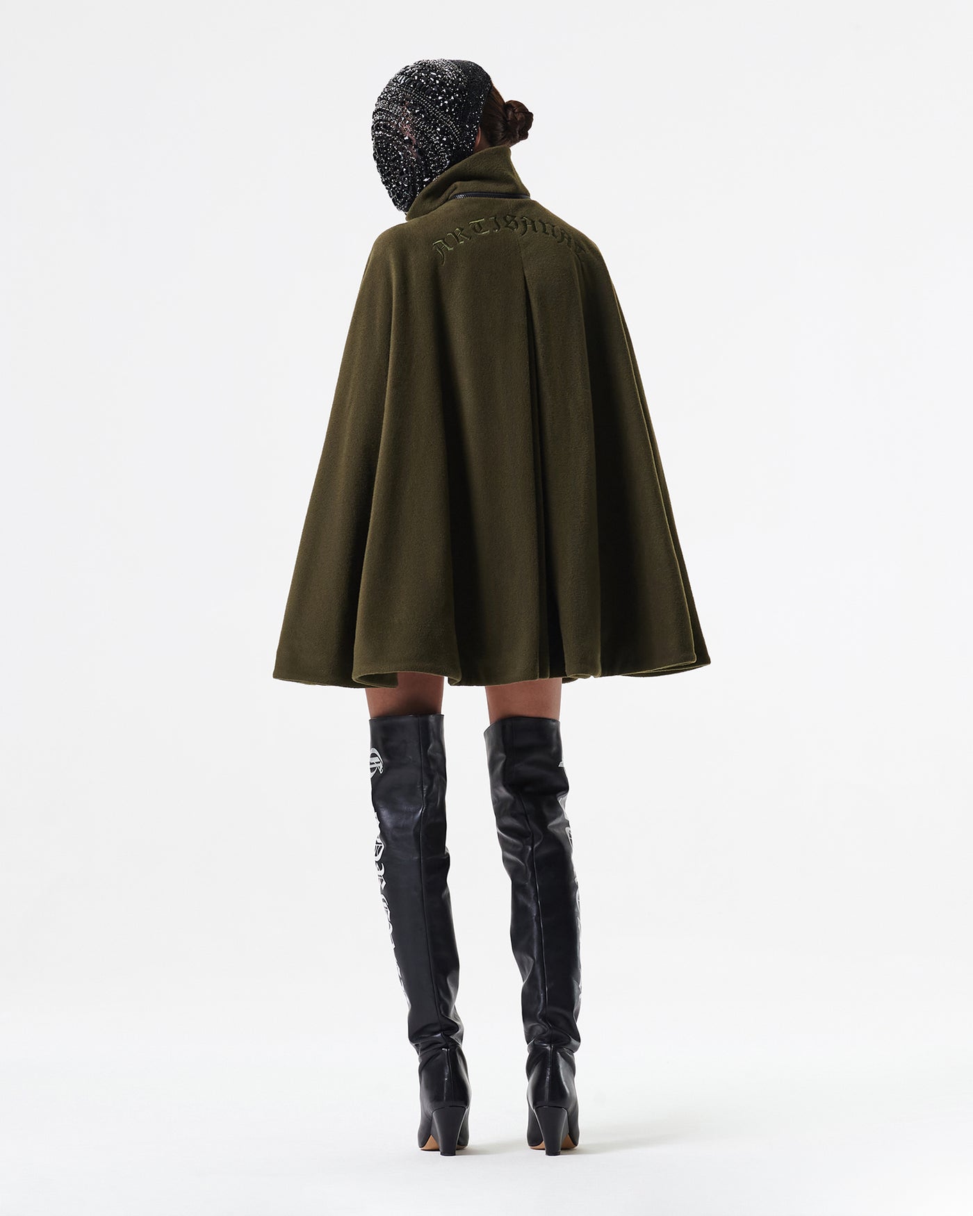 GREEN OVERSIZED COAT IN WOOL BLEND